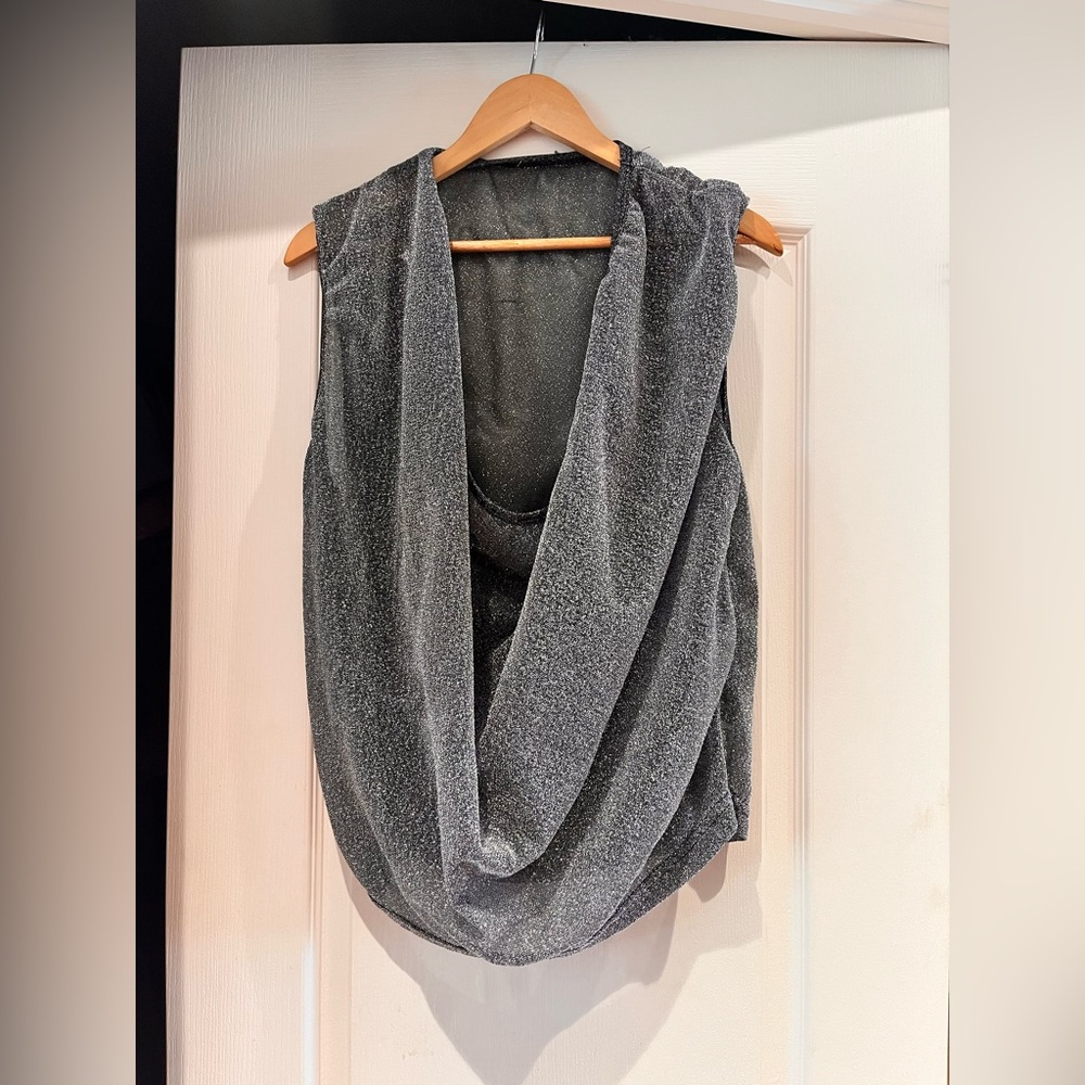 Shimmering Gray Sleeveless Top
